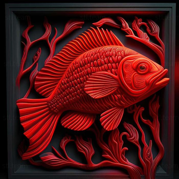 Animals False red neon fish